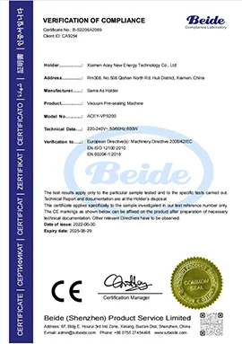 Vacuum pre-sealing machine Vacuum pre-sealing machine